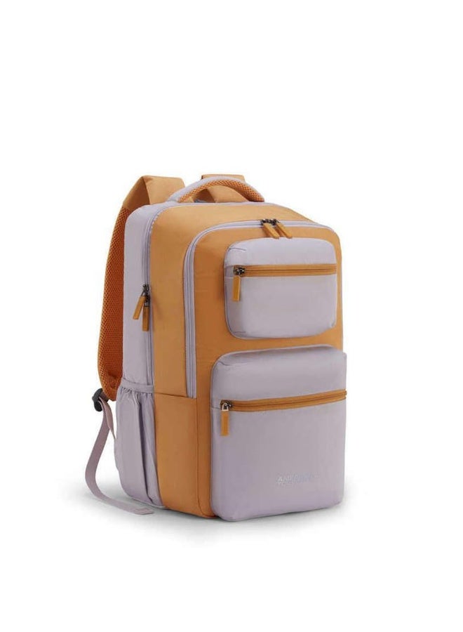 American Tourister Sigma 3.0 Style 02, 33L Volume Office 2 Compartment Laptop Backpack with Front Organizer and Spacious Interiors for Unisex - Beige - Image 3