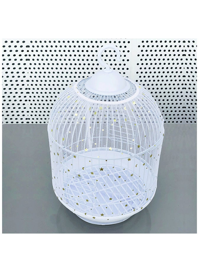 Adjustable Bird Cage Net Cover Nylon Mesh Bird Cage Seed Catcher - Image 1