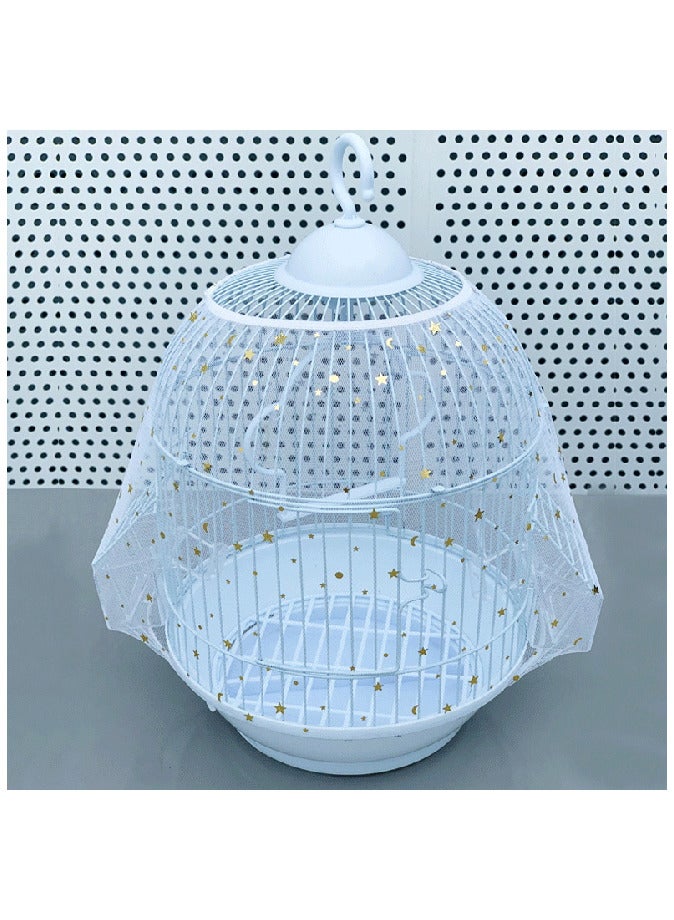 Adjustable Bird Cage Net Cover Nylon Mesh Bird Cage Seed Catcher - Image 2