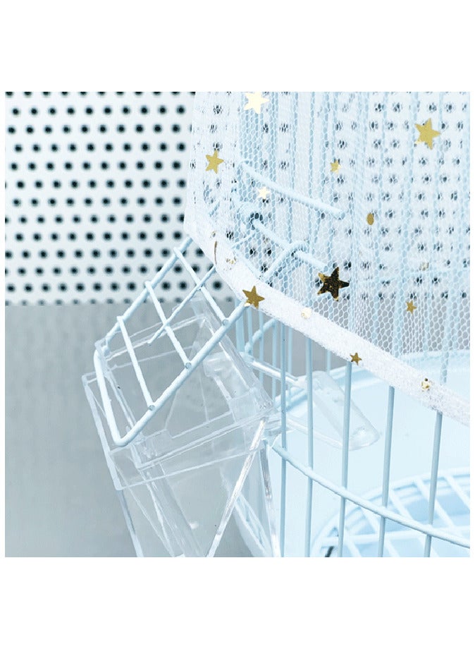 Adjustable Bird Cage Net Cover Nylon Mesh Bird Cage Seed Catcher - Image 3
