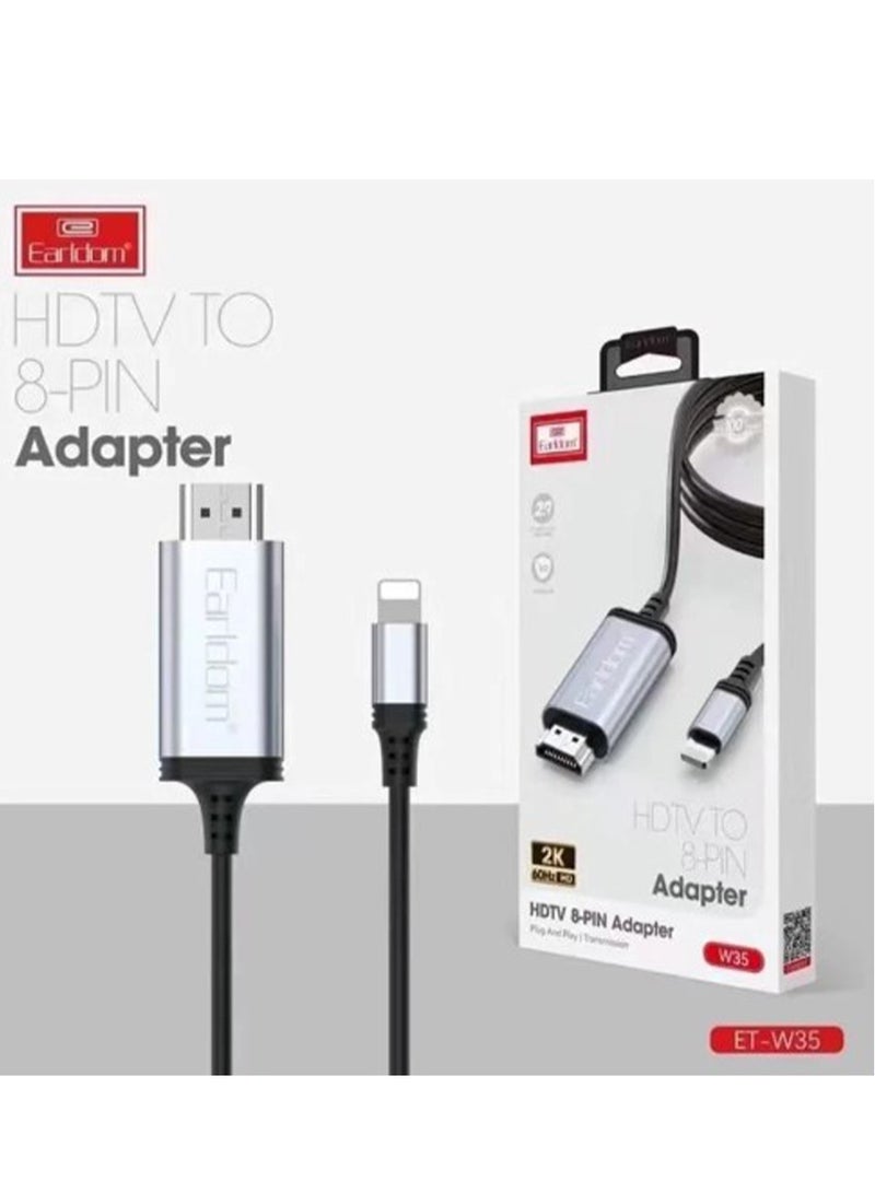 Earldom HDTV to 8-PIN adapter W35 , 2K cable high speed with 3D ethernet , 60Hz - Image 2