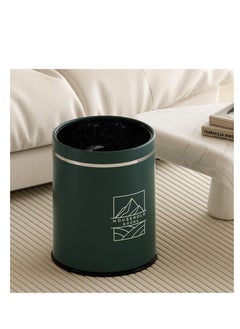 Generic Kitchen Garbage Bin, Bathroom Wastebasket, Plastic Large capacity Trash Can, Living Room Kitchen Bathroom Round Waste Bin, Air Pressure Adsorption (Green, 16L)  - Image 4