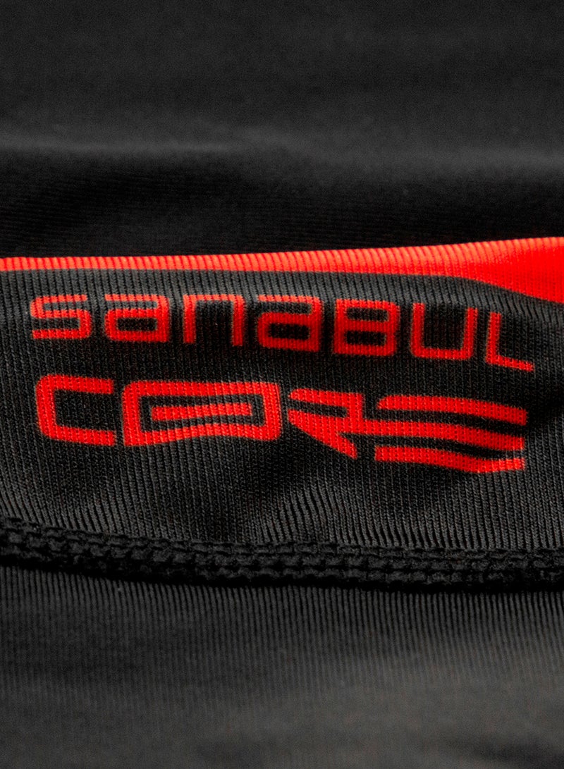 Sanabul  Sanabul Core Short Sleeve Rash Guard – Quick Dry Compression Shirt for Men Black/RED, 2X-LARGE - Image 4