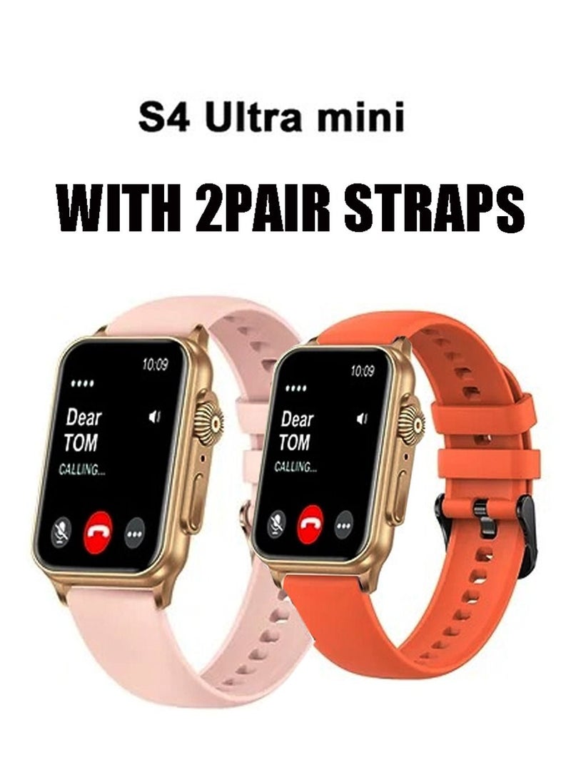 Haino Teko Haino Teko S4 Ultra Mini Smart Watch With 2 Pair Strap and Wireless Charger For Men's and Women's  - Image 4