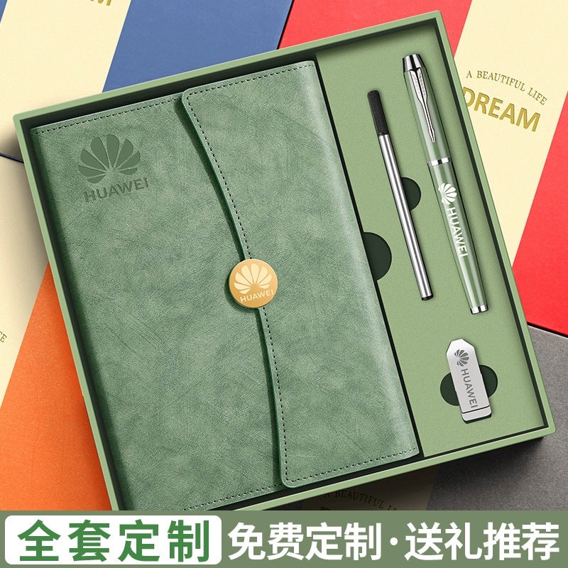 Notebook A5 Large Conference Notepad Annual Meeting High-End Gifts Business Office Work Conference Book Suit - Image 2