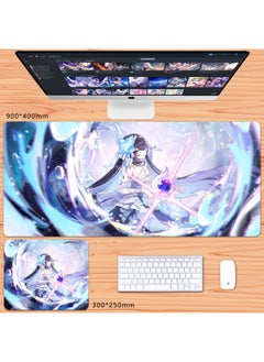 No Overlock Honkai Impact 3 Mouse Pad Extra Large Animation Kiana Dem Lisa Alicia Two-Dimensional Notebook-Color:100x50cm Thickness 3mm-Pattern:The Herrscher Of The Dead