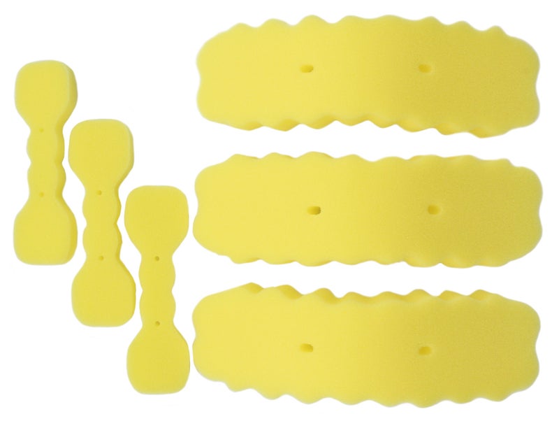 MooMoo Baby MoomooBaby Bottle Brush Replacement Sponges - 6-Pack Sponge Head Bottle Brush Cleaner Refills with 3 Bottle Sponges & 3 Nipple Sponges - Gentle & Non-Scratching Foam Material - Quick & Easy Attachment - Image 1