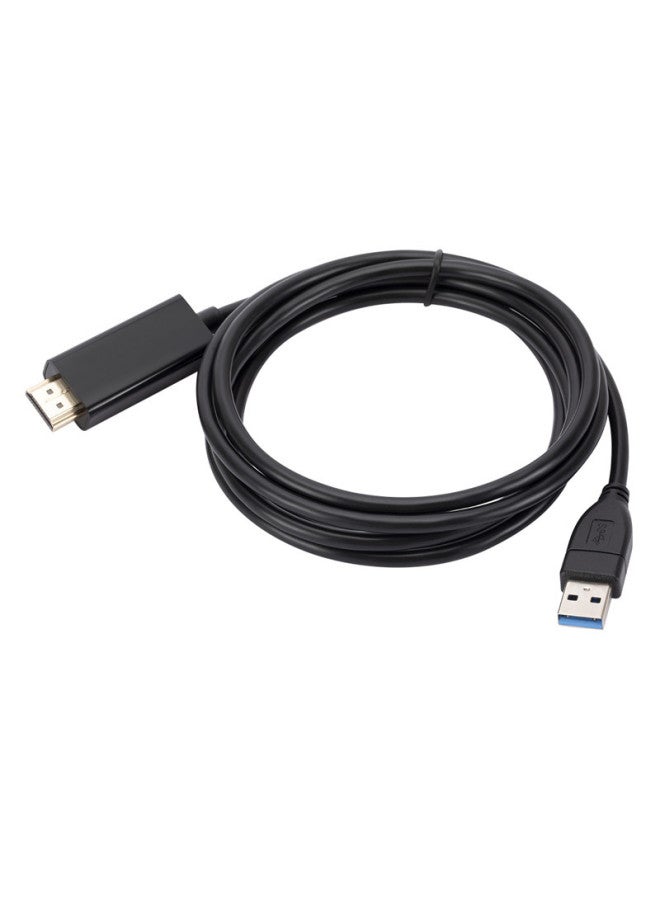 USB3.0 To HDMI Adapter Usb To HDMI 1.8m Converter 1080p Support Android Mac OS-Color:USB To HDMI Big Shell - Image 4