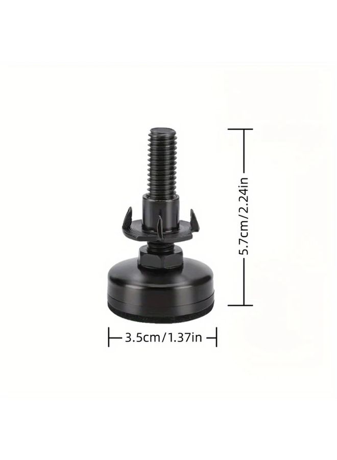 Black Heavy Duty Metal Furniture Legs 8pcs Adjustable Feet For Table Chair Sofa - Image 3