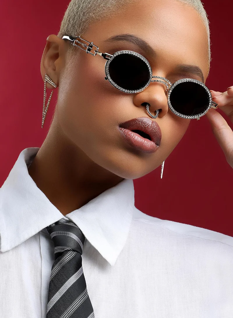 Haute Sauce Women Oval Sunglasses With UV Protected Lens