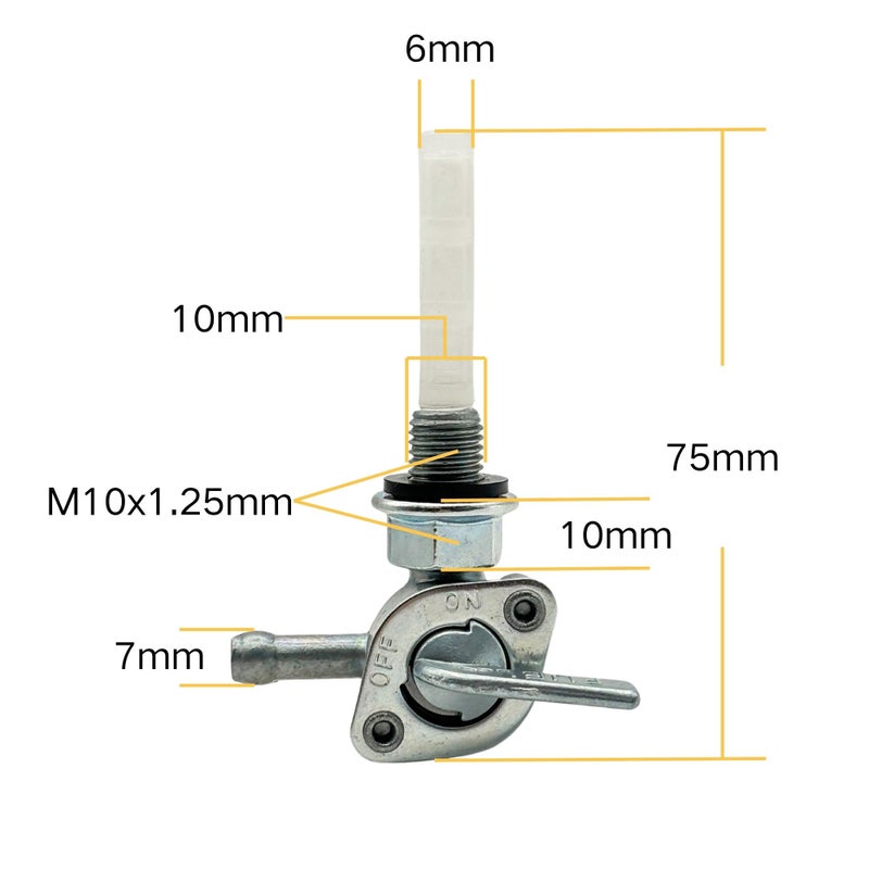 YGQ Fuel Tank Shut Off Valve Switch Gas Petcock for Generator Champion 50cc 70cc 110cc 125cc Dirt Bike ATV Chinese 28-1783-V M10x1.25 - Image 2