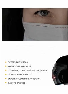 Y&D Full Face Protective Shields, Reusable Safety Shield Adjustable Transparent Mask, Isolation Cover Dustproof Splashproof, Anti Fog Safety, with Breathing Valve  - Image 5