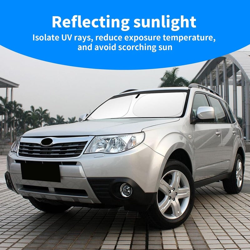 uunonaha غطاء واقي للزجاج الأمامي متوافق مع سيارات Subaru Forester، يحجب أشعة الشمس ويحمي العينين، قابل للطي (لطراز Forester 2025) - Image 3