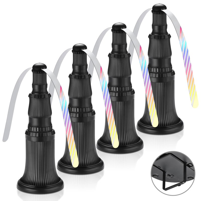 AMIAEDU Fly Fans for Tables Fly Fan Outdoor Indoor Keep Flies Away Table Top Spinner with Holographic Blades Flies Deterrent for Picnic Restaurant Party Home BBQ 4 Pack Classic