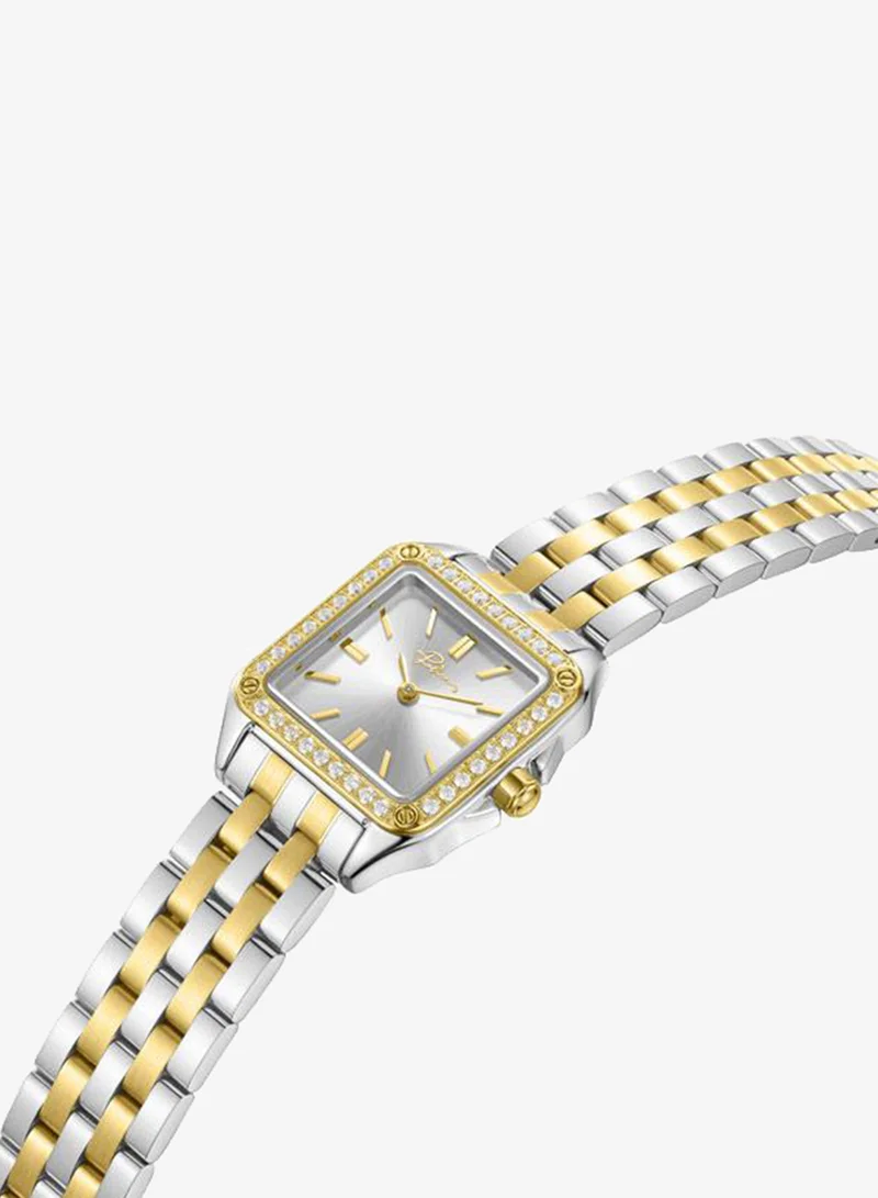 بوليس Omaha Silver Dial Stainless Steel Bracelet Analog Watch for Women, 27.8mm
