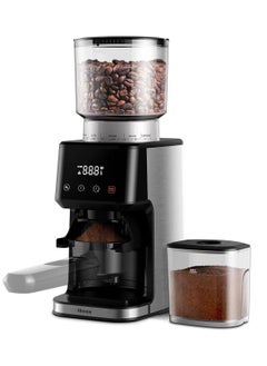 Conical Burr Espresso Coffee Grinder with Precision Timer 2.0 with 51 Precise Settings for Home Use, Anti-static, Stainless Steel v60