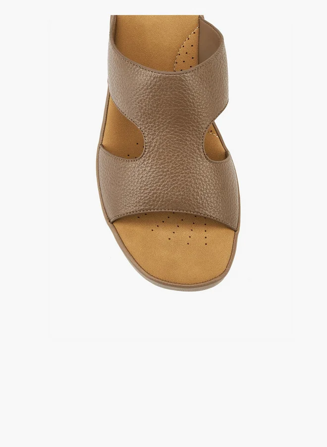 Flora Bella By Shoexpress Solid Slip-On Sandals with Block Heels