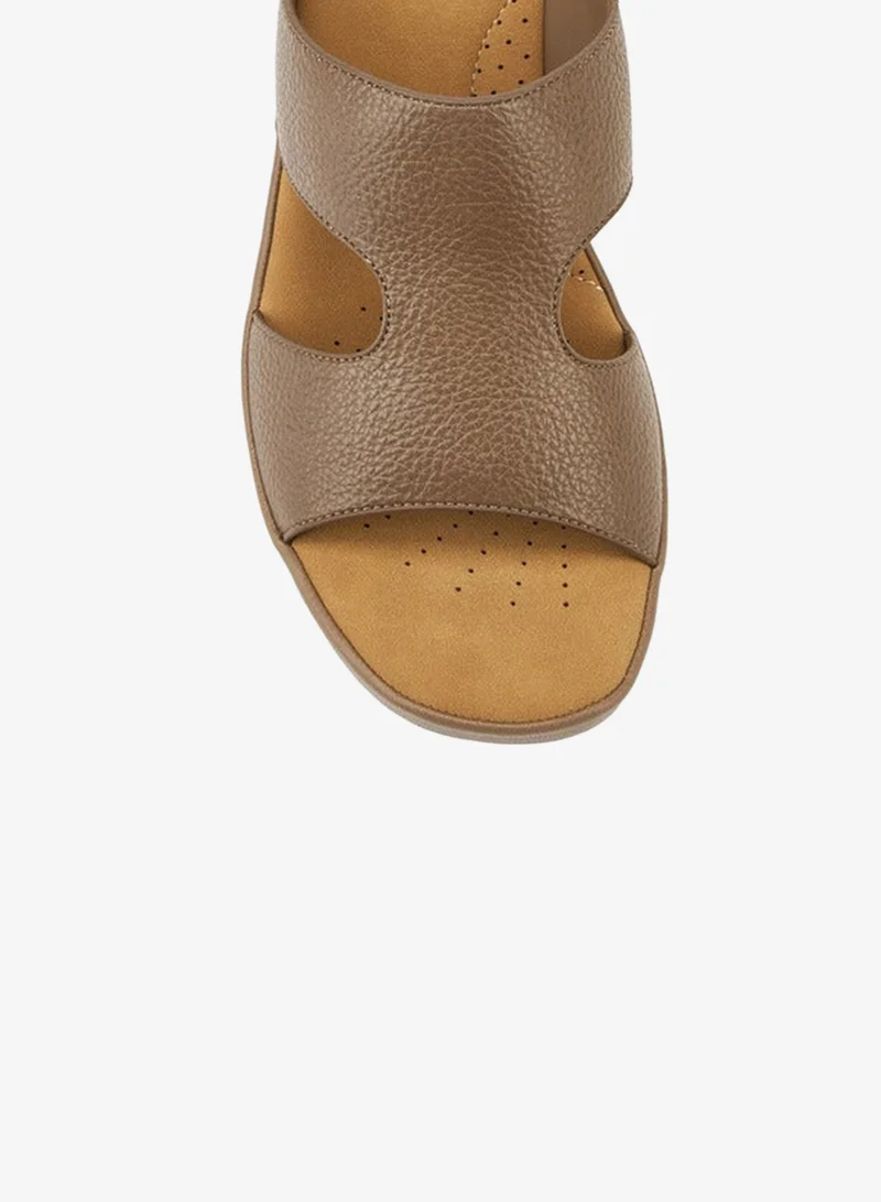 Flora Bella By Shoexpress Solid Slip-On Sandals with Block Heels