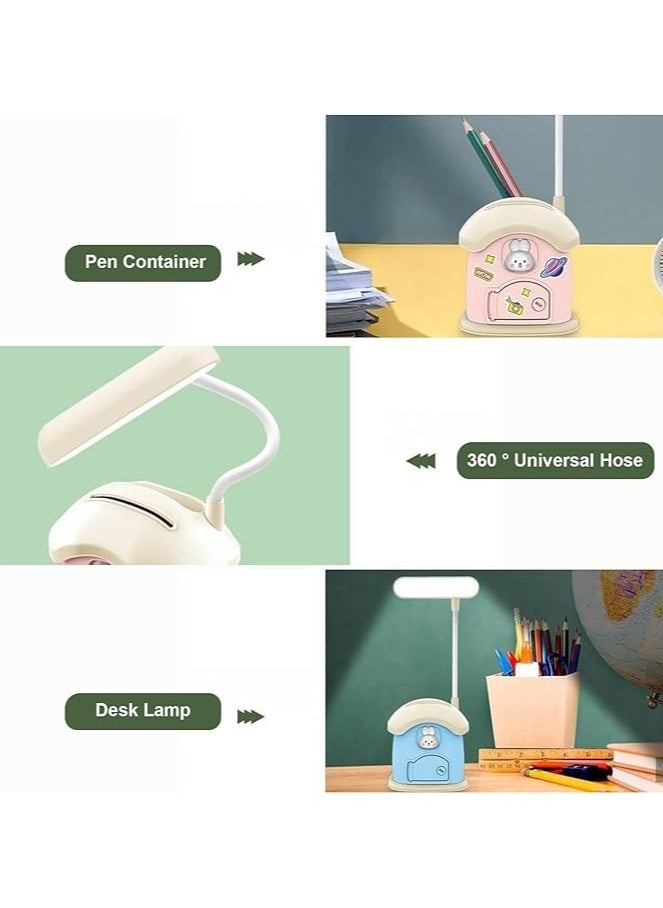 Generic - YAOED Multi Functional Mini Desk Lamp, Student Eye Protection, USB Rechargeable Children's Savings Can, Three Speed Adjustable Cartoon Desk Lamp - Image 1