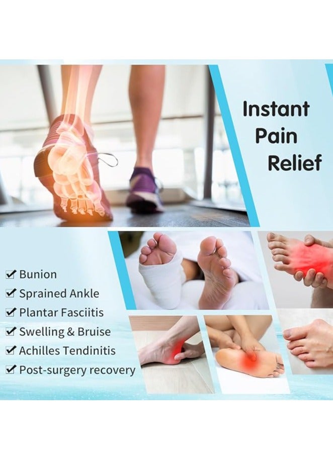Generic Ankle Ice Pack Wrap, Reusable Hot  Cold Therapy Gel Sock for Achilles Tendonitis, Plantar Fasciitis, Heel Pain Relief, Instant Pain Relief (Pack of 1） - Image 2