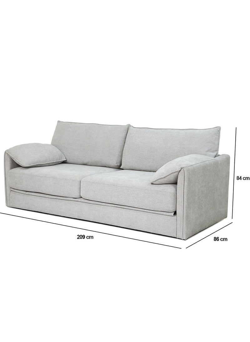 VANITY LIVING VANITY LIVING EMILIA 3-Seat Sofa Bed - Grey | Convertible Sofa, Space-Saving, Comfortable Sleeper for Living Room & Guest Room  - Image 2