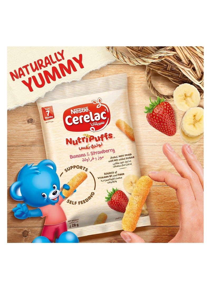 Nestle - Cerelac Banana & Strawberry Nutri Puffs 28g - Image 1