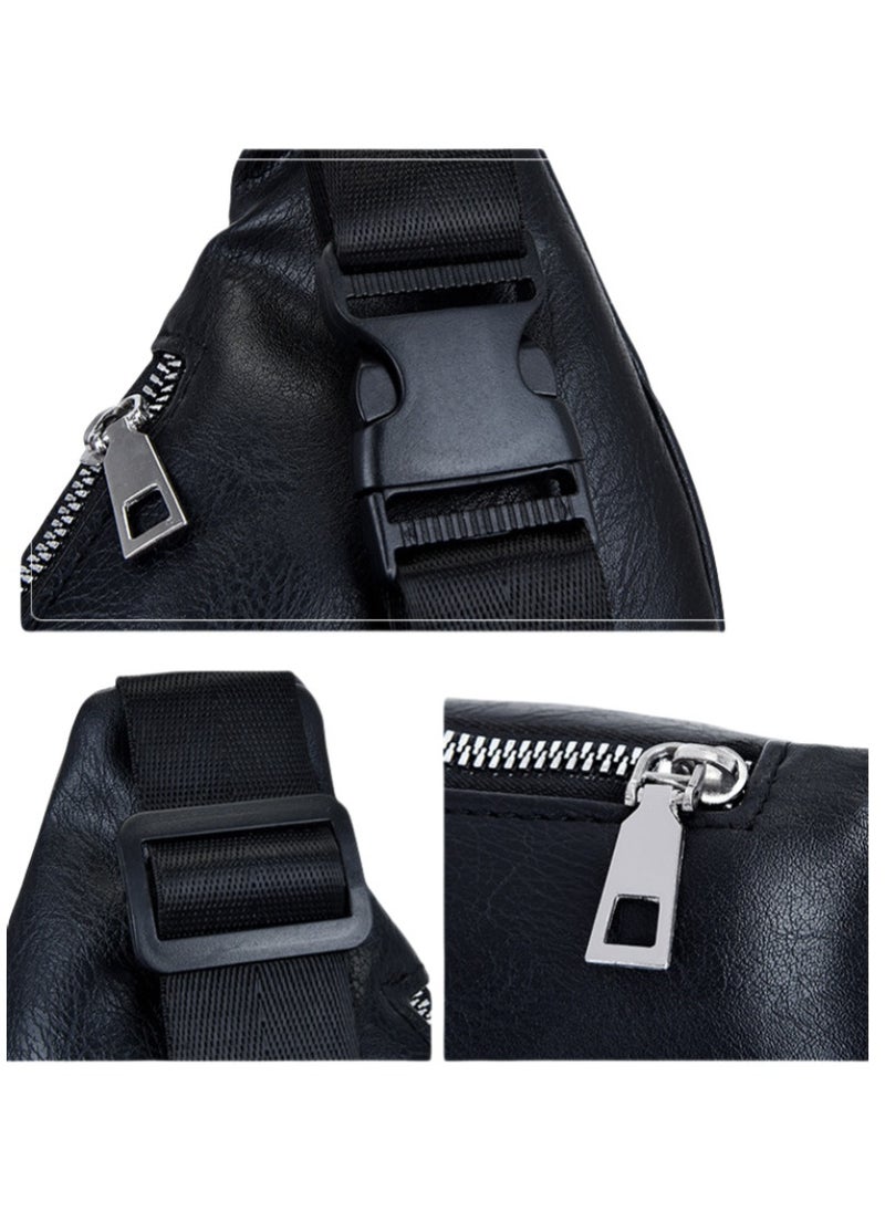 ماركة غير محددة من المألوف الأسود للماء بو المواد قابل للتعديل الخصر حزمة سعة كبيرة crossbody حقيبة متعددة الوظائف الرياضية في الهواء الطلق تشغيل حقيبة  - Image 4