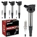 KacuYelin UF596 Ignition Coil Pack Iridium Spark Plugs Compatible with Toyota Corolla Matrix Prius Prius PlugIn Prius V Lexus CT200h Scion xD 18L L4 20082015 UF596 Coil Pack Sets of 4 - Image 2