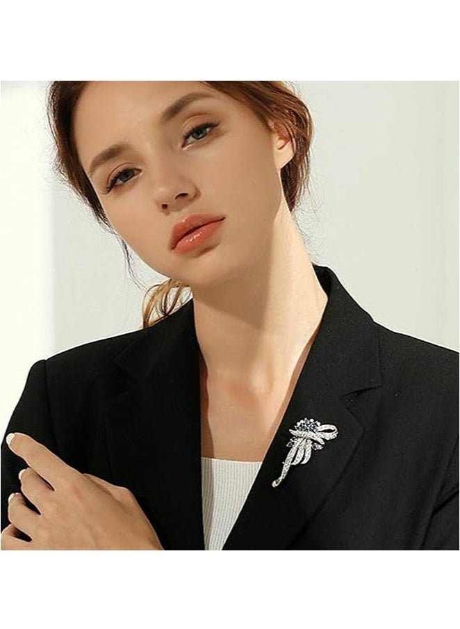 GIFT Vintage Style Flower Brooche, Anti Rust and Anti Fading Alloy Brooch Pins, Corsage Scarf Clip Women Girls  - Image 2
