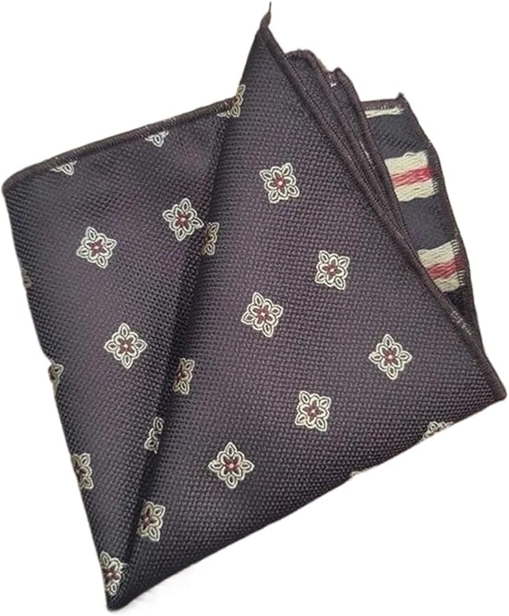 No 3 Brown Pocket Squares For Men 6 Pack 23cm Formal Suit Handkerchief Dress Accessories - Image 2