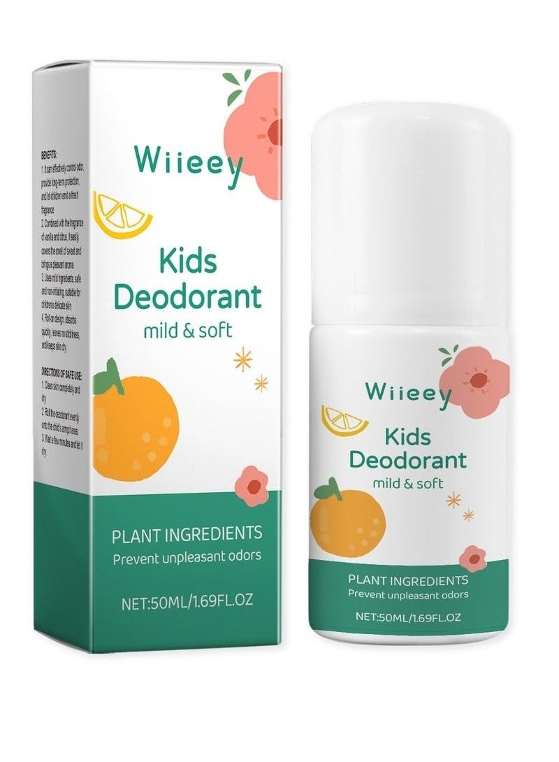 wiieey Deodorant for Kids & Teens, Aluminum Free, Alcohol-Free, Paraben Free, 24 Hr Odor Protection, Clean Fresh Scent, Kids & Tweens, Hypoallergenic Deodorant 50ml (white) - Image 2