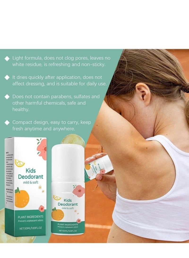 wiieey Deodorant for Kids & Teens, Aluminum Free, Alcohol-Free, Paraben Free, 24 Hr Odor Protection, Clean Fresh Scent, Kids & Tweens, Hypoallergenic Deodorant 50ml (white) - Image 5
