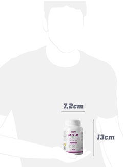 أتش أس أن MSM 1000 ملغ - 120 كبسولة نباتية  - Image 4