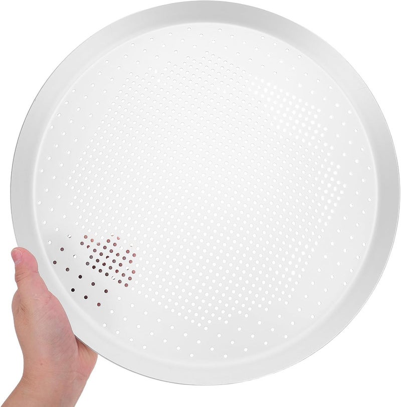 Nonstick Aluminum Alloy Perforated Pizza Pan 10 Inch round Baking Tray with Optimal Air Circulation for Oven Baking and Outdoor Grill Activities - Image 4