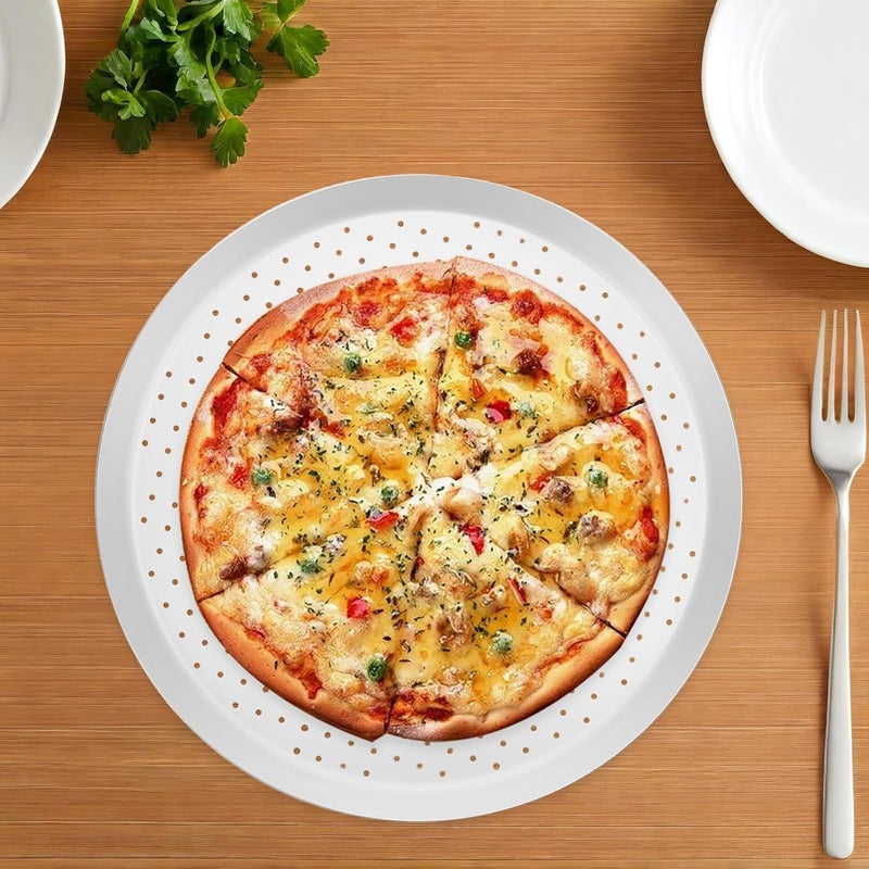 Nonstick Aluminum Alloy Perforated Pizza Pan 10 Inch round Baking Tray with Optimal Air Circulation for Oven Baking and Outdoor Grill Activities - Image 5