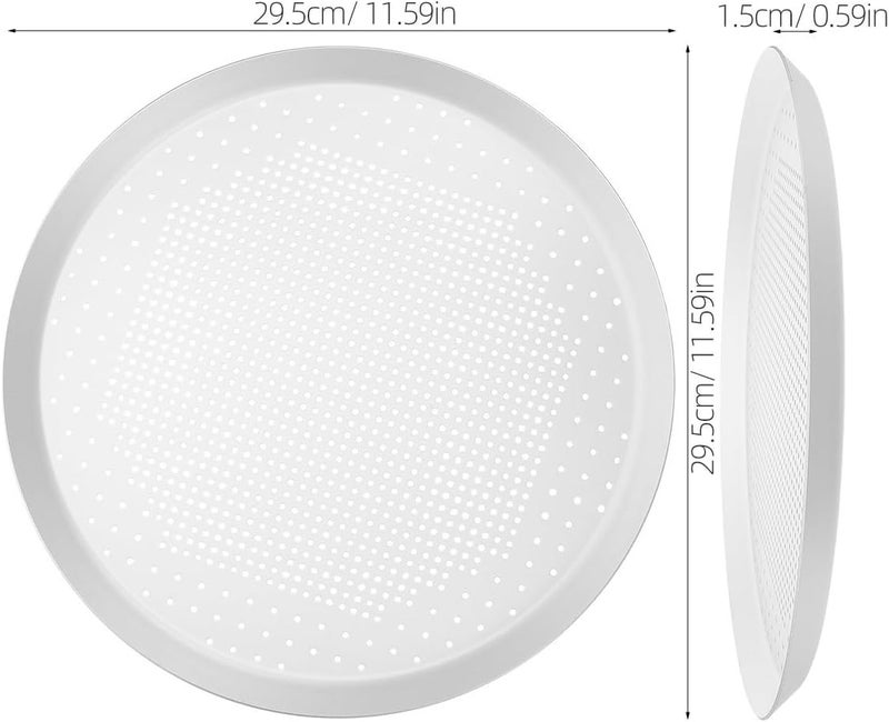 Nonstick Aluminum Alloy Perforated Pizza Pan 10 Inch round Baking Tray with Optimal Air Circulation for Oven Baking and Outdoor Grill Activities - Image 2