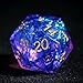 CRITALLIC 7PCS DND Dice SetTransparent Sharp Edge Dice Set DD RPG Polyhedral Diefor Dungeons and Dragons TTRPG Games Roleplaying Gamewith Gift BoxGalaxy Purple - Image 4
