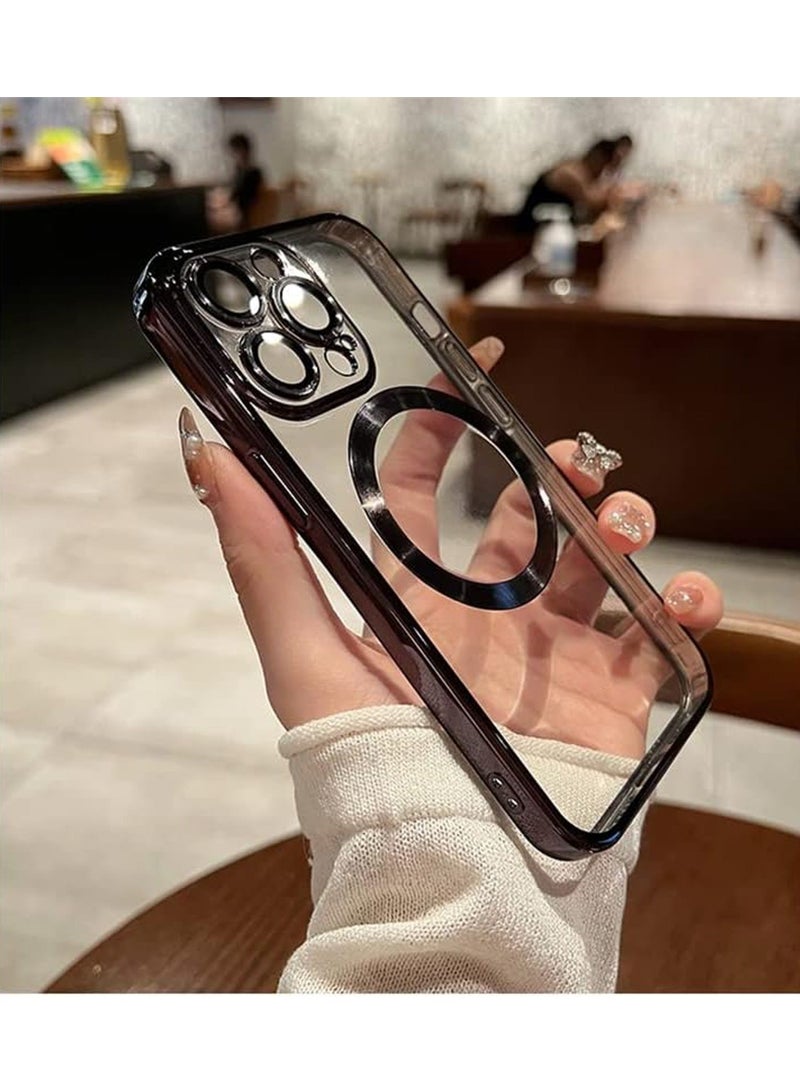 روك بو المغناطيسي حالة واقية شفافة ل iPhone 14 برو ، مع حماية عدسة الكاميرا الكاملة ، مباراة مثالية مع magsafe العسكرية حماية ضد السقوط ، مصممة خصيصا للنساء والفتيات والرجال ، رقيقة ، الفاخرة ، 6.1 بوصة - Image 3