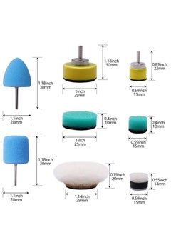 KASTWAVE Mini Buffing Polishing Pads, 16Pcs Mini Detail Polisher Pads Use On Rotary Tools, Cordless electric drill, Mini Polisher Tool for Tight Area Detailing Polishing Waxing And Sealing Glaze  - Image 2