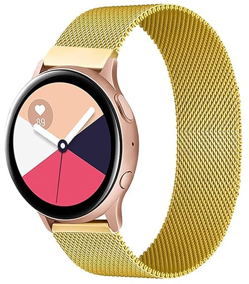 IIK COLLECTION 22mm Metal Strap with Adjustable Magnetic Lock for Smart Watches|Compatible with Samsung Galaxy Watch 3 45mm/Gear S3 Frontier/Classic Band/Samsung Galaxy Smart Watch - Image 2