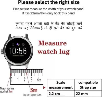 IIK COLLECTION 22mm Metal Strap with Adjustable Magnetic Lock for Smart Watches|Compatible with Samsung Galaxy Watch 3 45mm/Gear S3 Frontier/Classic Band/Samsung Galaxy Smart Watch - Image 4