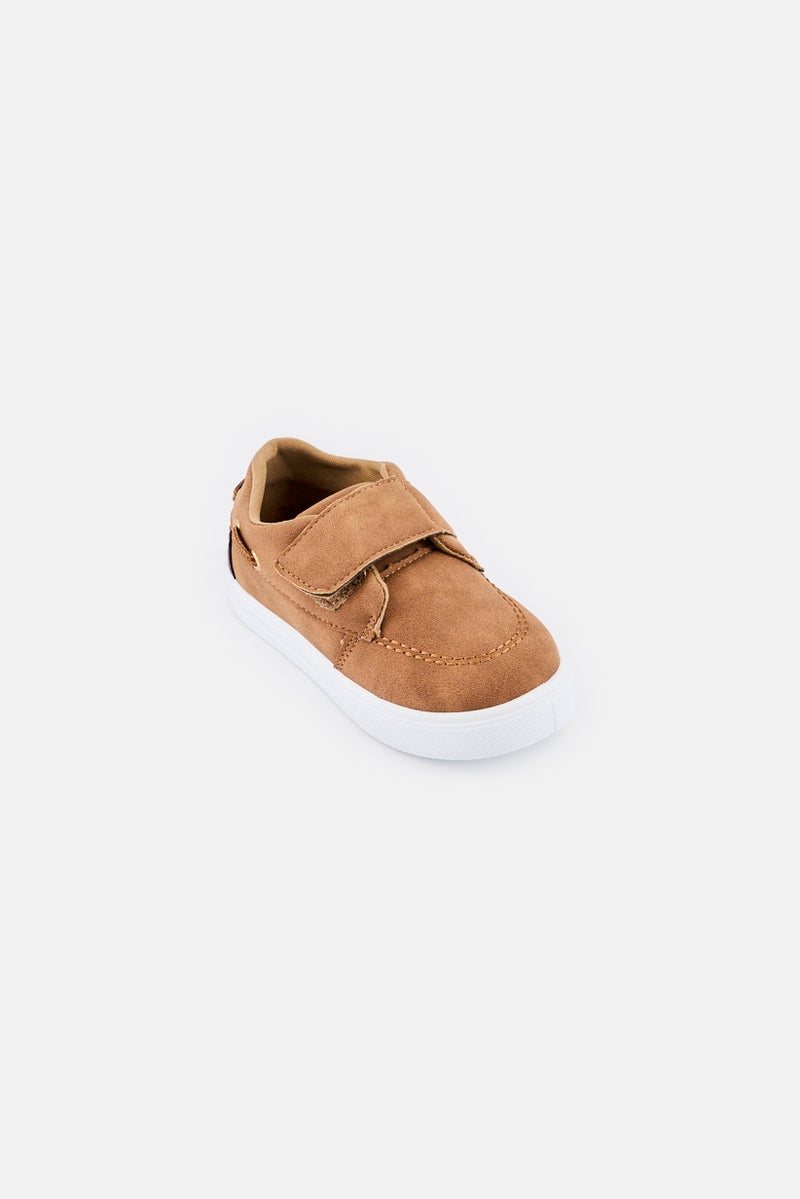 French Toast Toddlers Boy Velcro Closure Casual Shoes, Light Brown  - Image 1