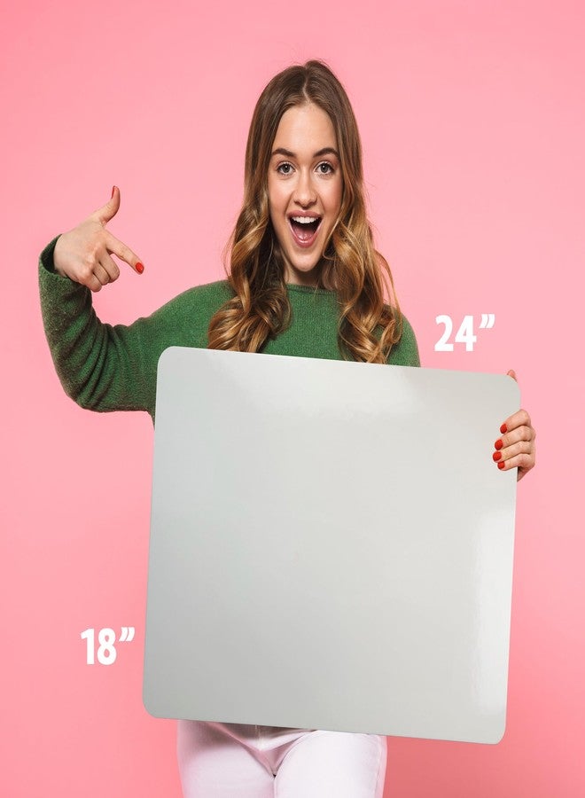 فليبسايد برودكتس لوحة بيضاء مغناطيسية قابلة للمسح الجاف من Flipside Products، مقاس 18 × 24 بوصة، بدون إطار، قابلة للتعليق، مناسبة للجدران، الفصول الدراسية، المنازل، والمكاتب - Image 2