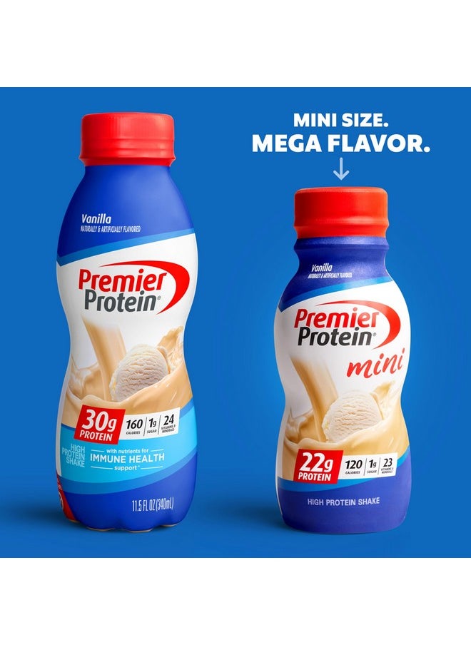 Premier Protein - Shake Minis, Vanilla, 22G Protein, 120 Calories, 1G Sugar, 8.75Fl Oz, Pack Of 12 - Image 1