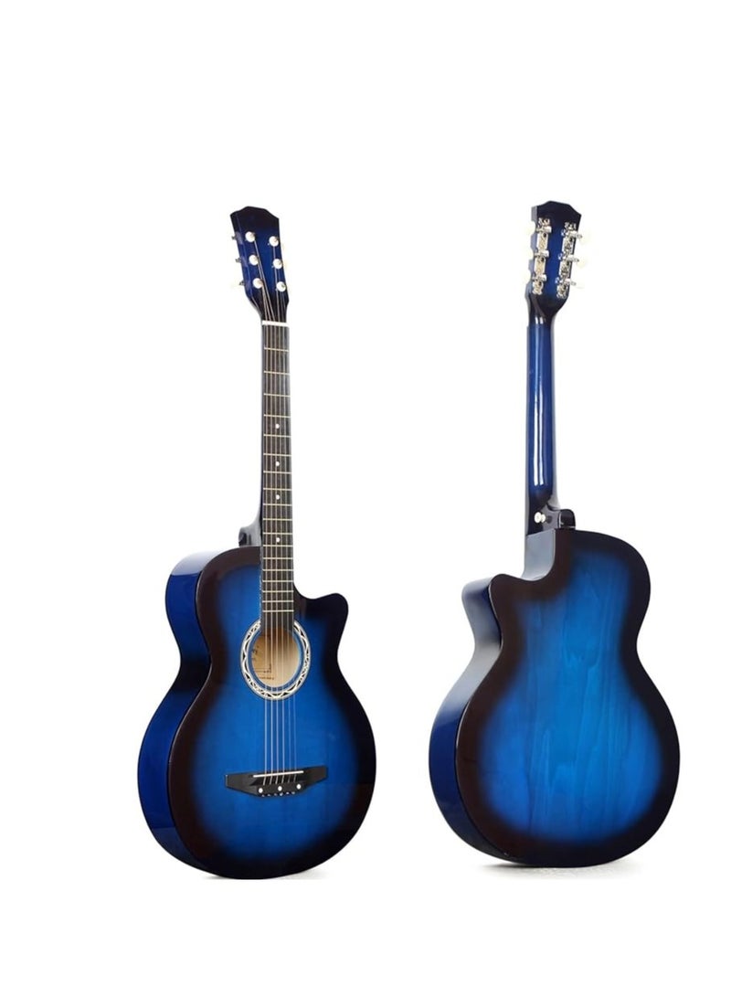 Megarya 38 INCH BLUE ACOUSTIC GUITAR - Image 1