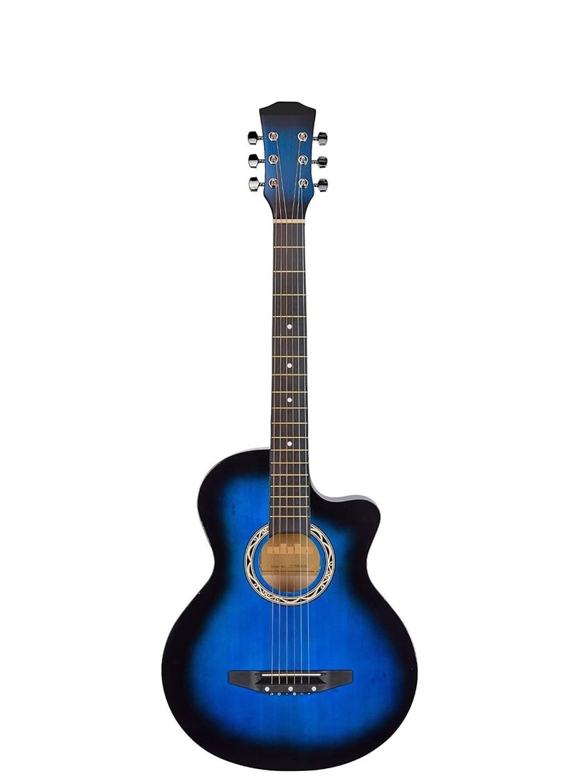 Megarya 38 INCH BLUE ACOUSTIC GUITAR - Image 2