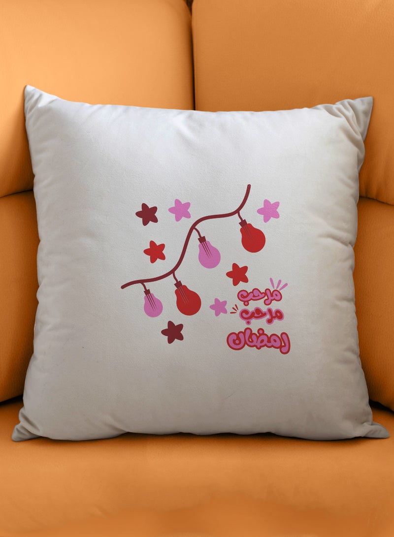 لوحة غطاء وسادة من البوليستر بتصميم مرحب رمضان - Image 1