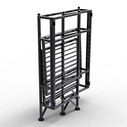 Convenience Concepts Xtra Storage Shelves - 2-Tier Folding Metal Storage Shelves, Closet Organizer for Office, Laundry Room, Bedroom, Garage, Kitchen, Bathroom, Black - Image 5