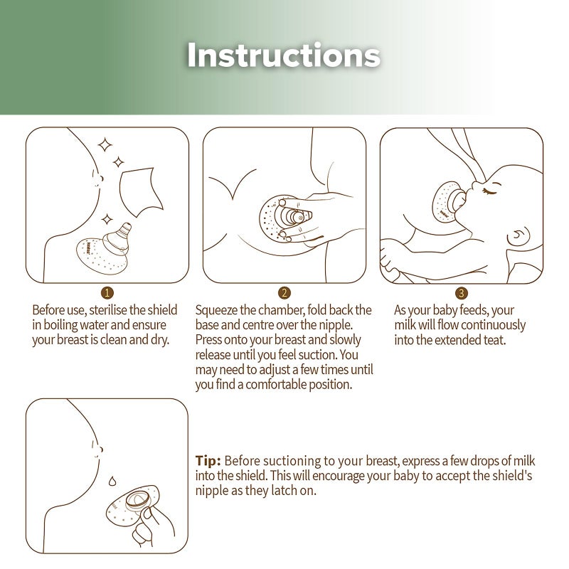 haakaa Nippleshield Silicone Nipple Shields for Breastfeeding with Carry Case Super-Soft, 1pk - Image 5