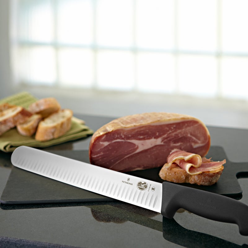 Victorinox Fibrox 12-Inch Slicing Knife with Granton Edge and Black Handle - Image 2